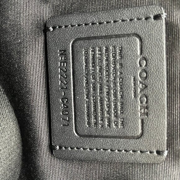 Coach NWOT leather logo diaper bag/baby bag/purse - dark brown - Picture 8 of 11